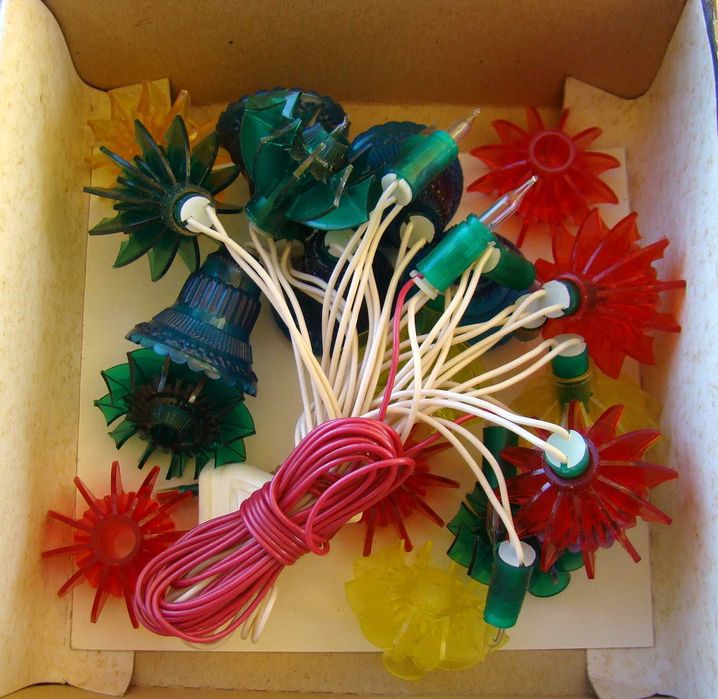 Вінтаж ретро новорічна гірлянда часів ссср.