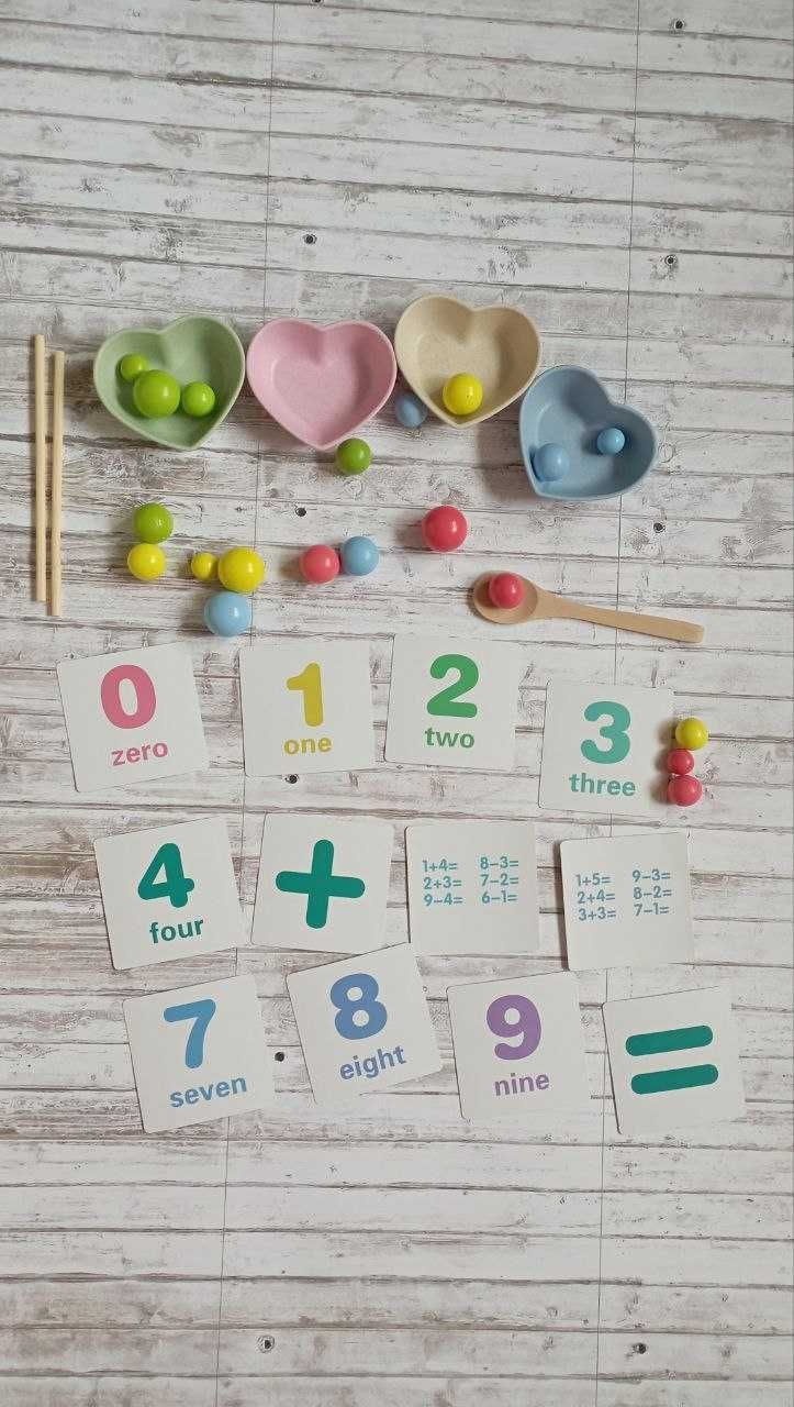 Математика Рахунок Монтессори дерев'яні іграшки деревянные игрушки