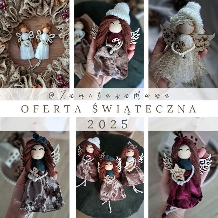 Aniołki na obręczy, na prezent, na ślub, na urodziny, na rocznicę