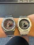 casioak ga-b2100bnr g-shock custom czarny + czerwony pasek full set ap