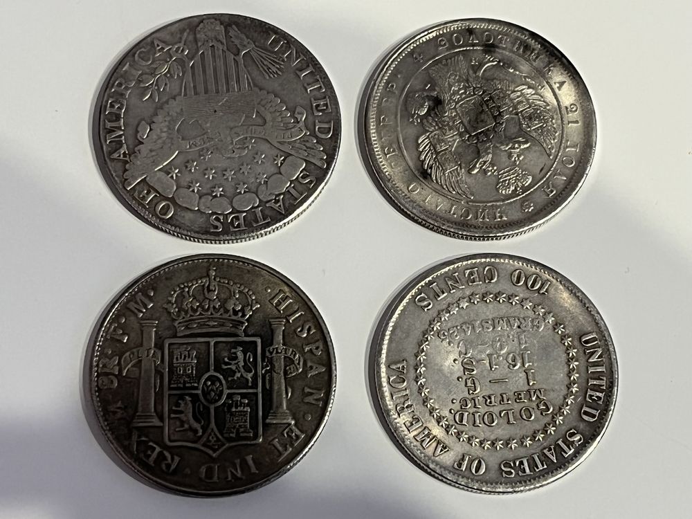 Cztery stare monety