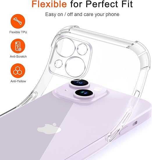 iPhone 14 plus - 3 Protetores ecrã + 1 capa transparente (ivoler)