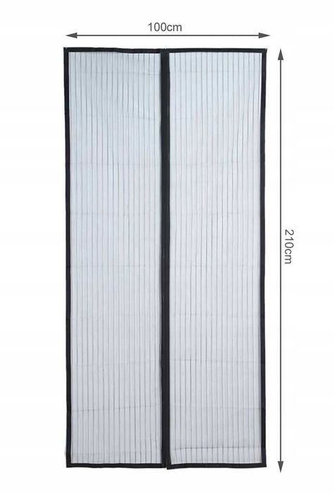 Moskitiera Magnetyczna Siatka na Drzwi Owady Mocna Uniwersalna 210