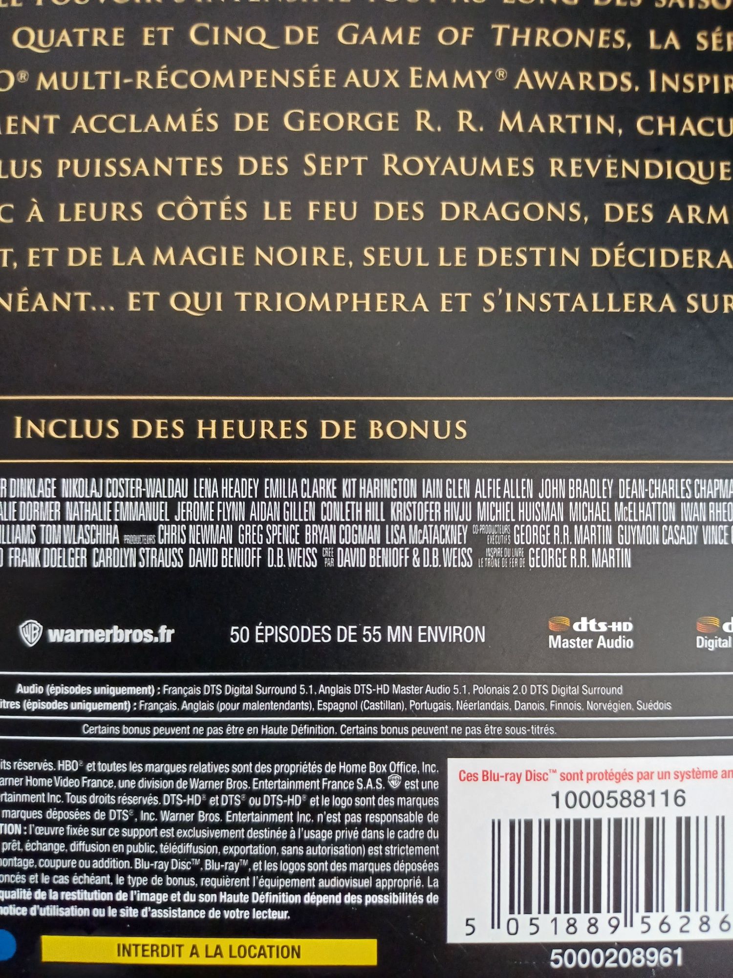 Gra o Tron sezon 1-5 blu-ray Pl.