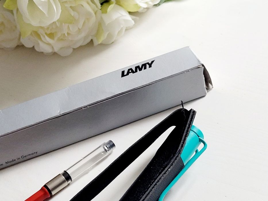 Pióro wieczne LAMY EF na naboje + konwerter atrament + etui, turkusowe