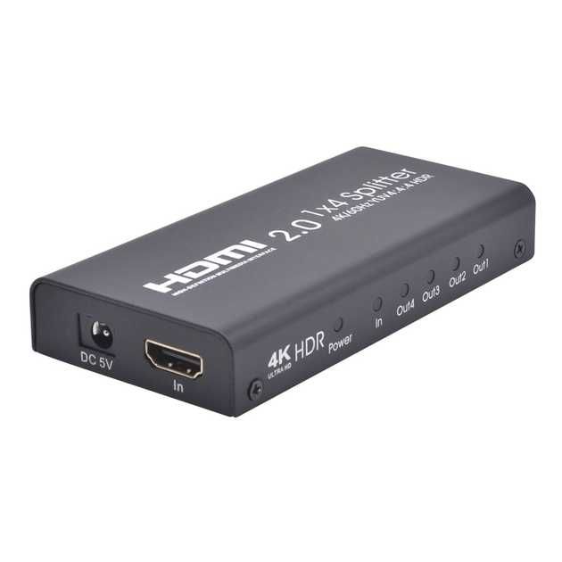 HDMI спліттер 1×4 з підтримкою 4K 60Hz UHD HDCP 2.2 (AYS-14V20)