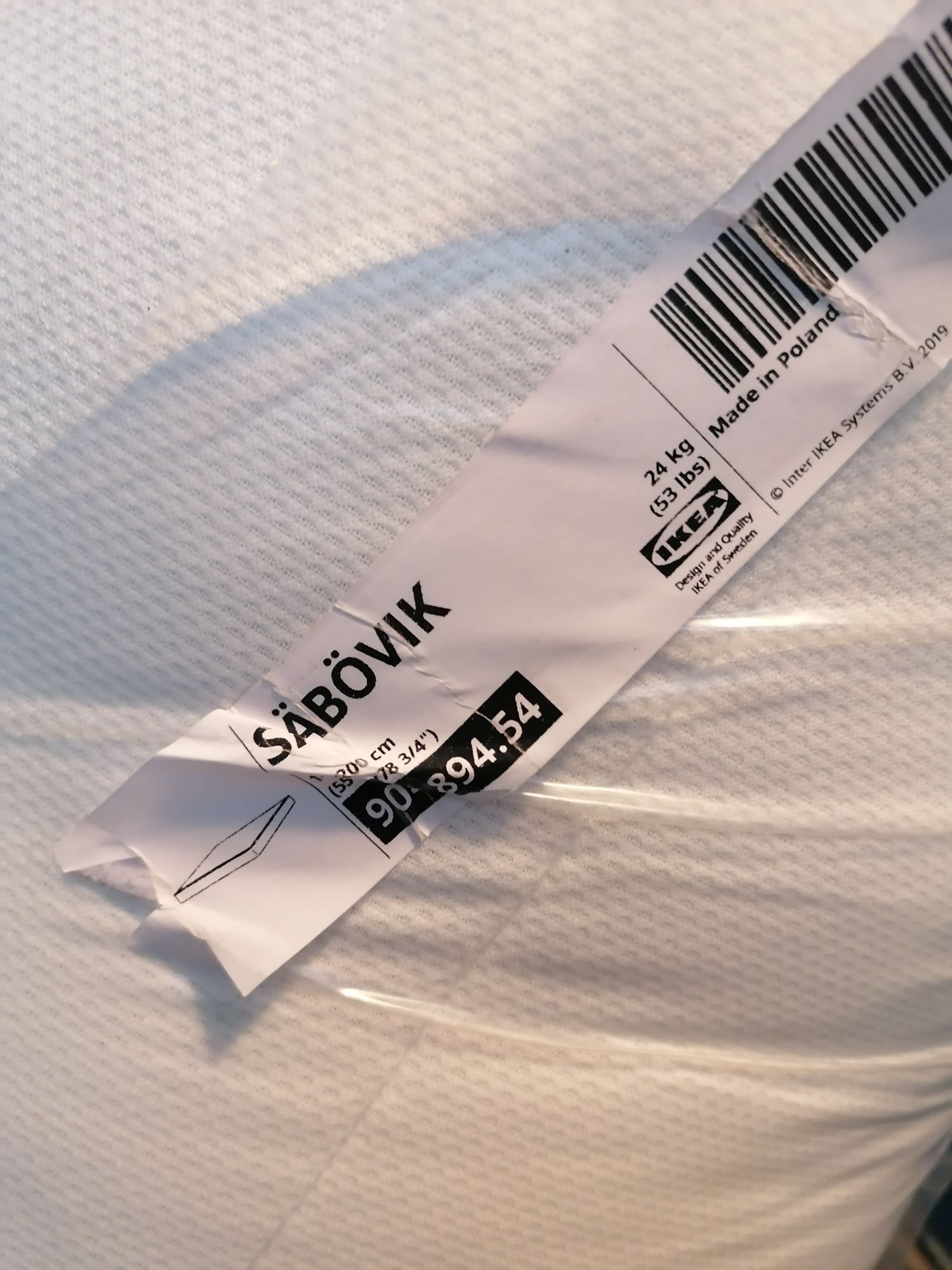Materac SABOVIK 140x200 IKEA, oryginalnie zapakowany, nieużywany