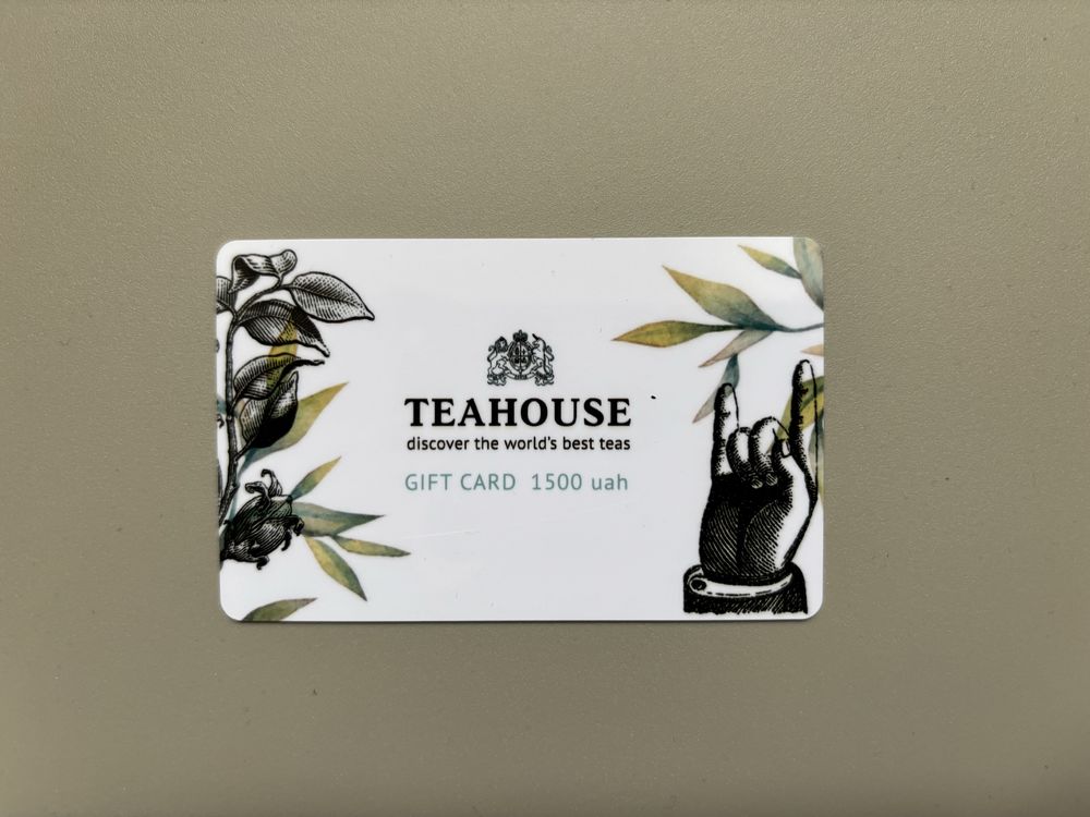 Сертифікат Teahouse чай чайна церемонія на 1500 грн