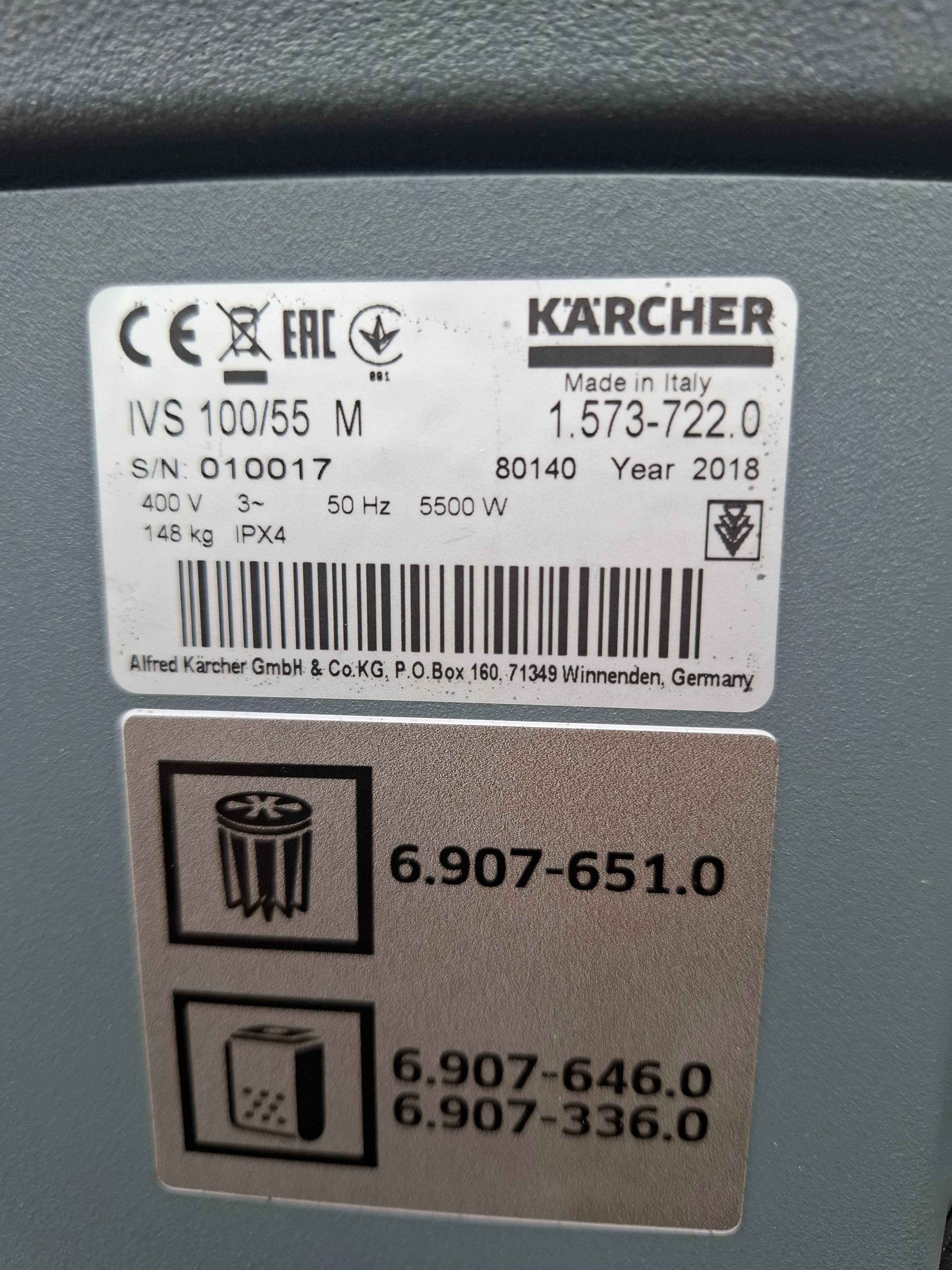 Odkurzacz przemysłowy Karcher IVS 100/55 M (5,5 KW, 100l)