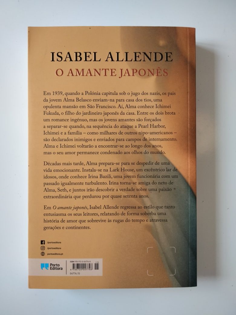 NOVO • O Amante Japonês, de Isabel Allende