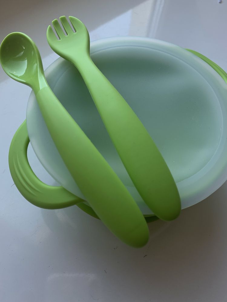 Силіконовий посуд, дитяча тарілка, силиконовая тарелка, чашка