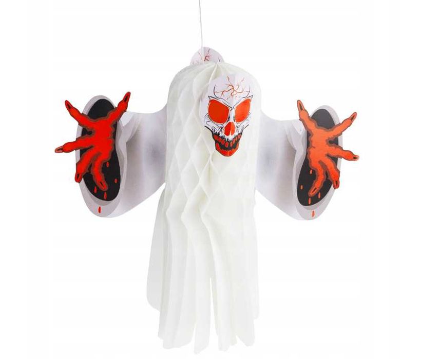 HALLOWEEN Dekoracja ozdobna straszna ZESTAW Duch pająk balony