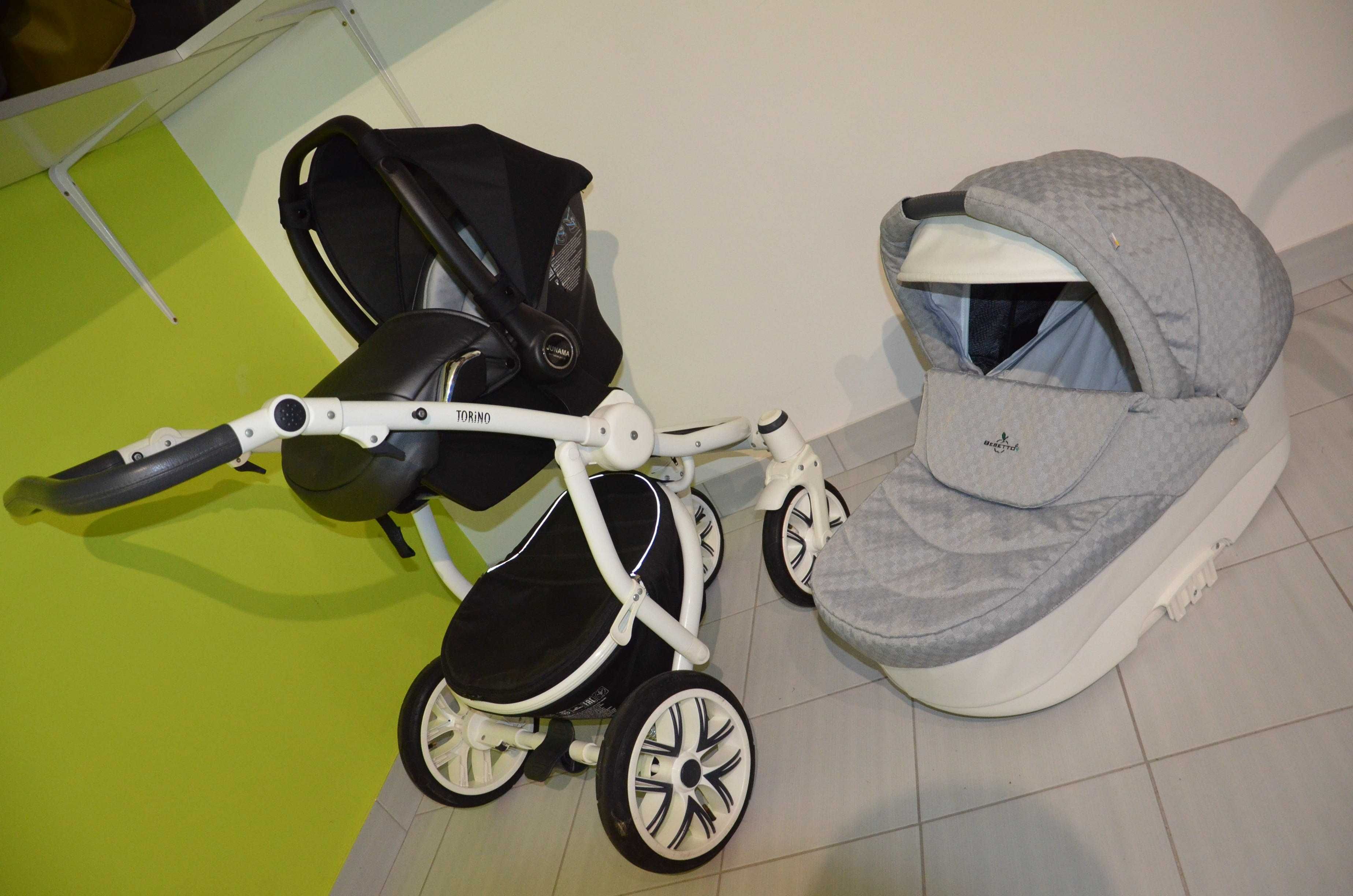 Wózek bebetto torino 1w1 2w1 3w1  mega zestaw godola nosidełko ISOFIX