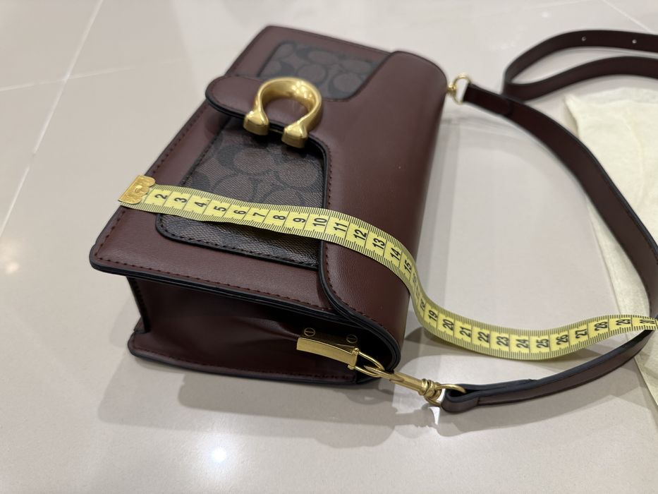 Жіноча сумочка Coach Tabby коричнева сумка шоколадний колір