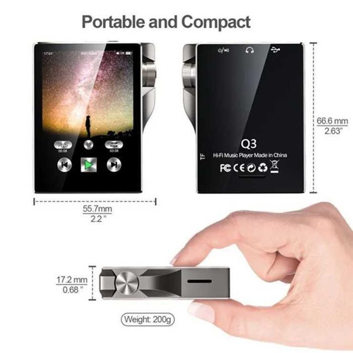 YOPHOON Q3 Leitor de música portátil Walkman
