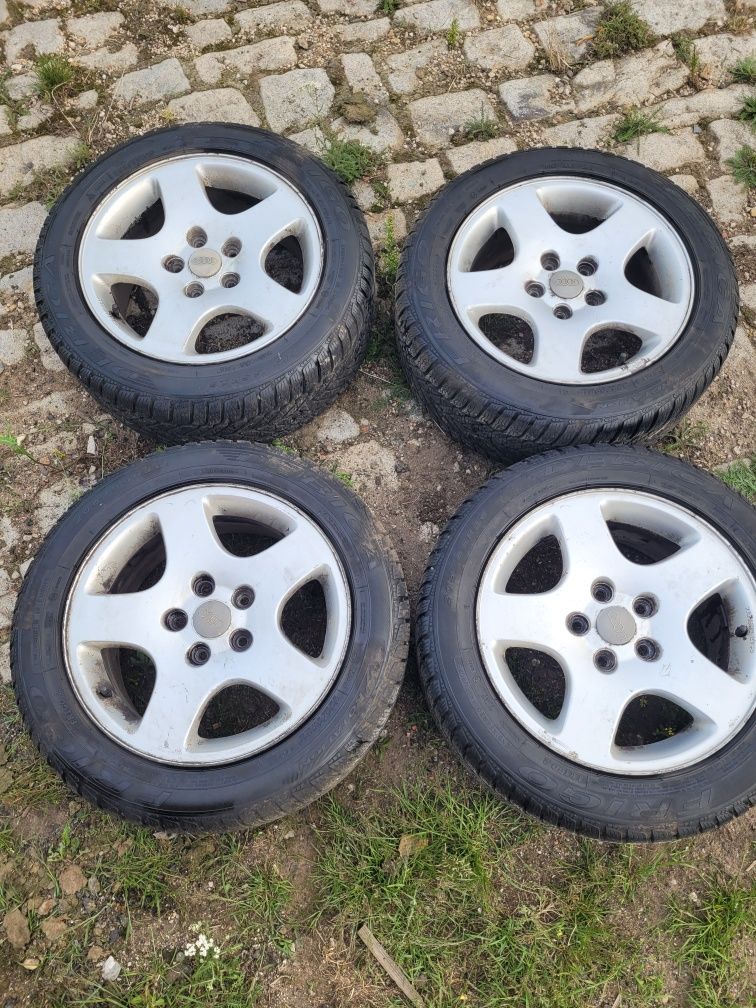 5szt Felgi audi 5x112   opony zimowe  205/55/R16