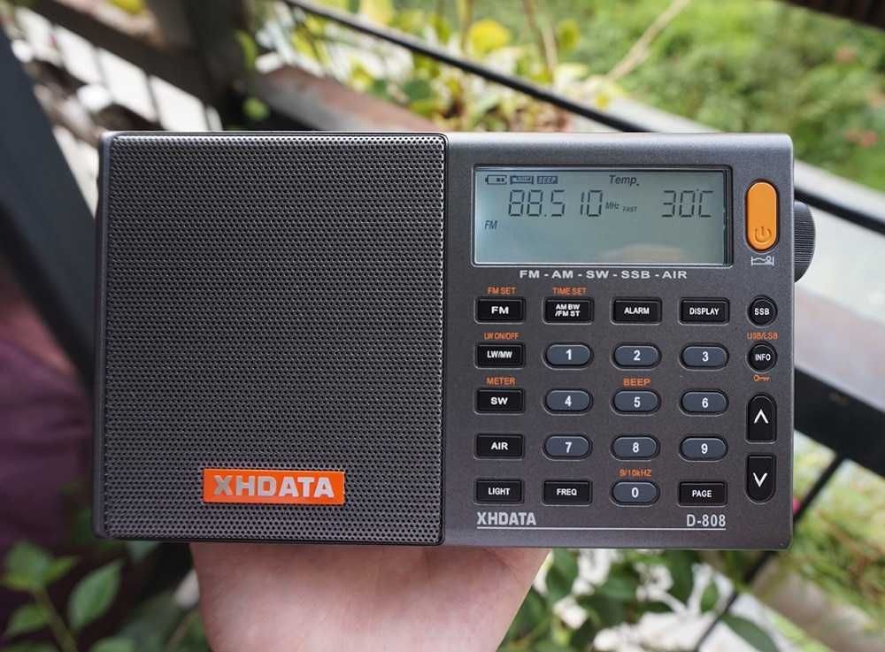 Всехвильовий радіоприймач XHDATA D-808 RDS DSP SSB AVIA LI-ion Type-C