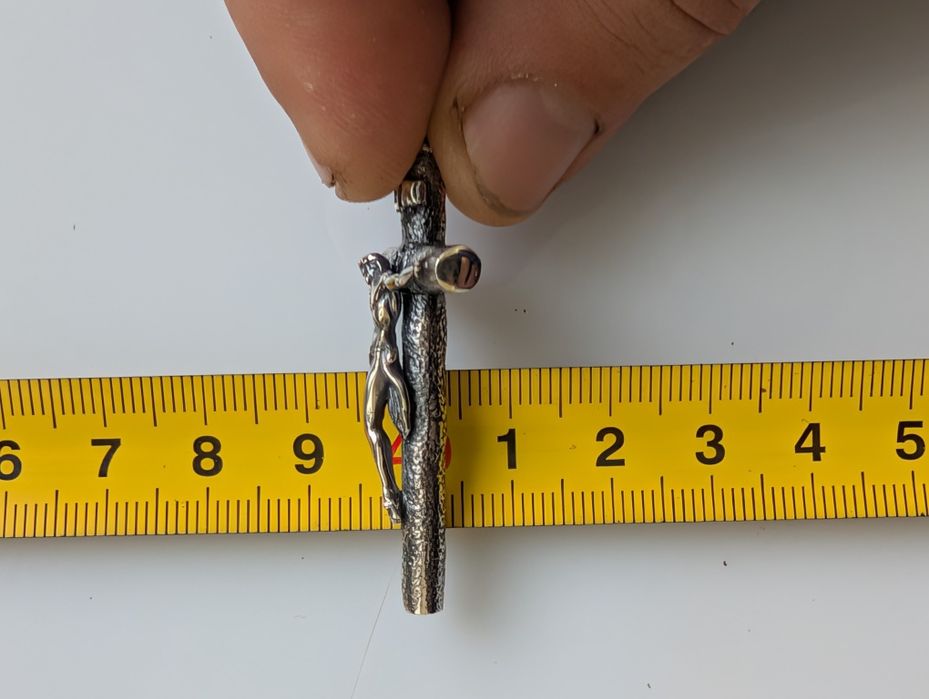 Срібний хрестик 12г серебряный крестик кулон распятие Иисус 925
Середн