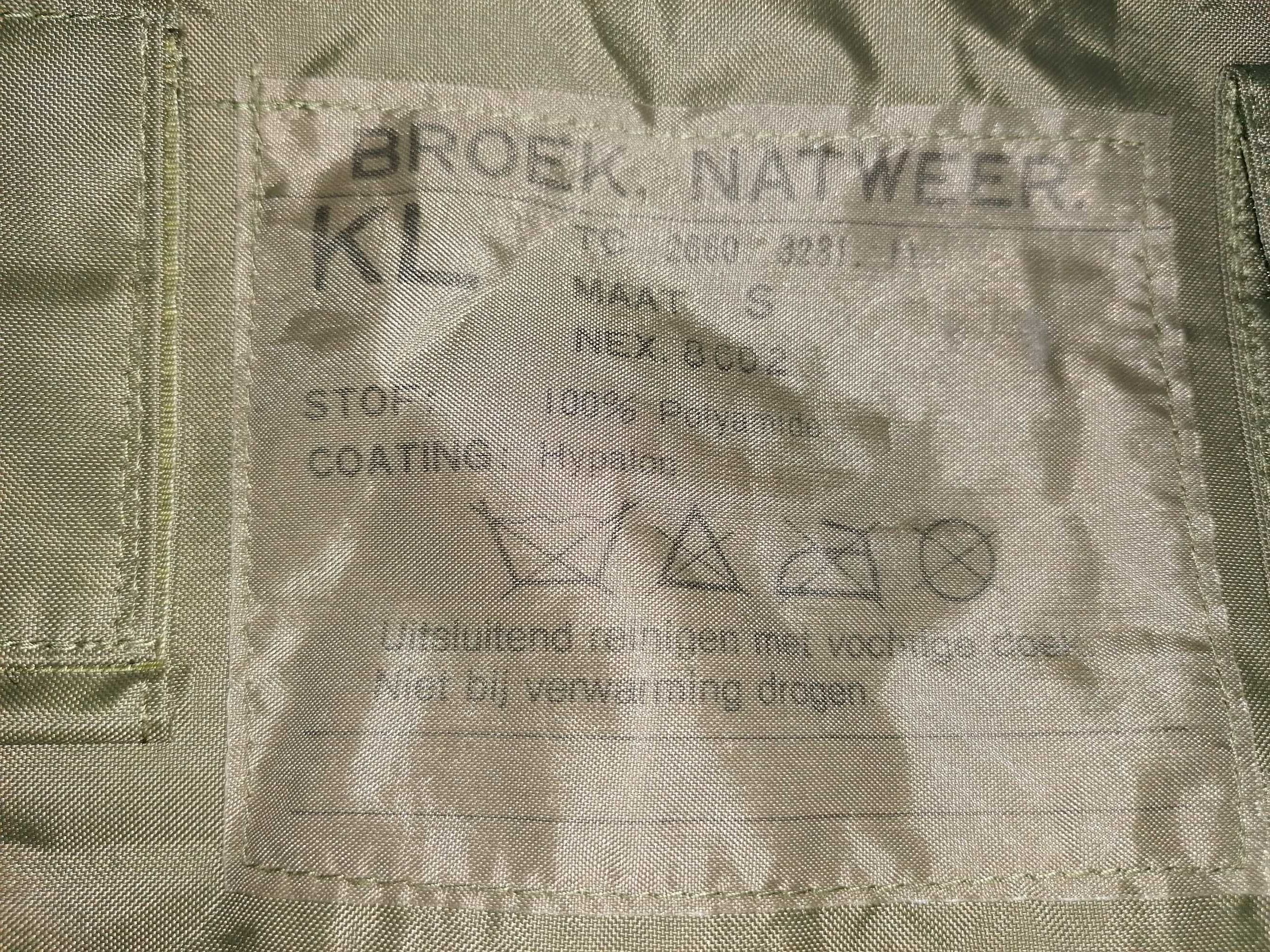 Broek Natweer Spodnie wojskowe myśliwskie wodoodporne z torbą