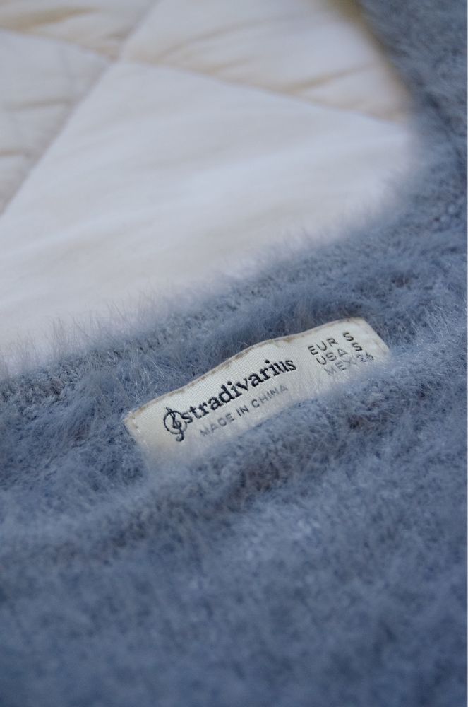Top azul bebe com pelos