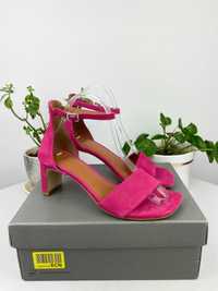 różowe beżowe buty sandały na obcasie vagabond luisa r. 37