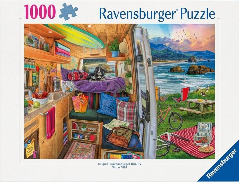 Puzzle 1000 Widok z kampera pudełko,