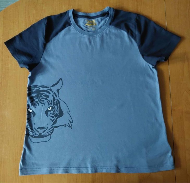 Piżama chłopięca,  niebieska z tygrysem dla chłopca
