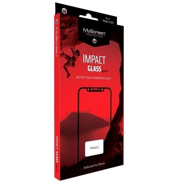 Szkło Antyuderzeniowe Ms Impactglass Edge 3D do iPhone XR/11 - Czarny