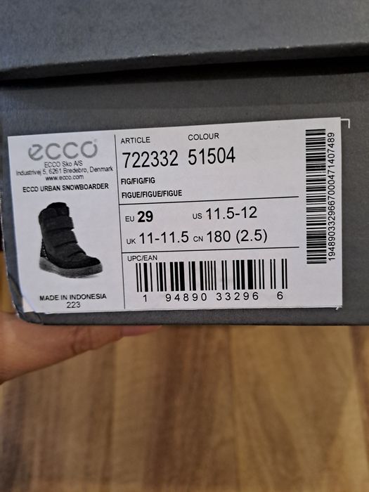 Дитячі зимові черевики Ecco