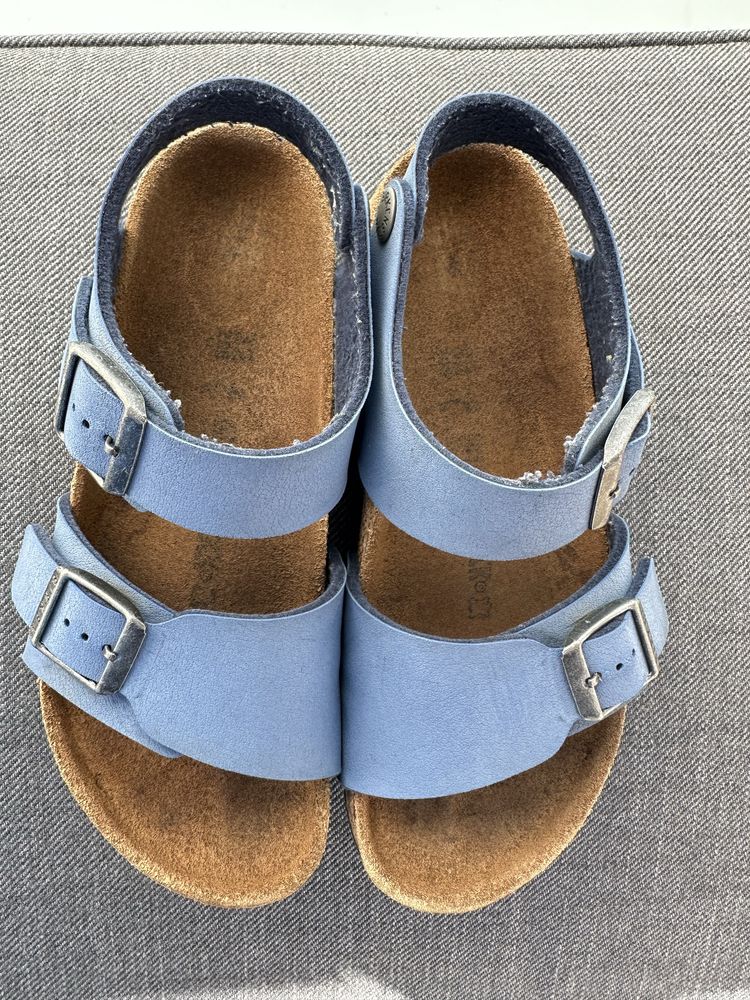 Birkenstock sandałki dla chłopca r. 32 sandały skórzane niebieskie