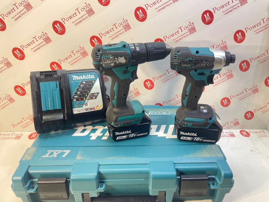 Makita DTD157/DHP483/комплект акумуляторного  інструмента макіта 18в