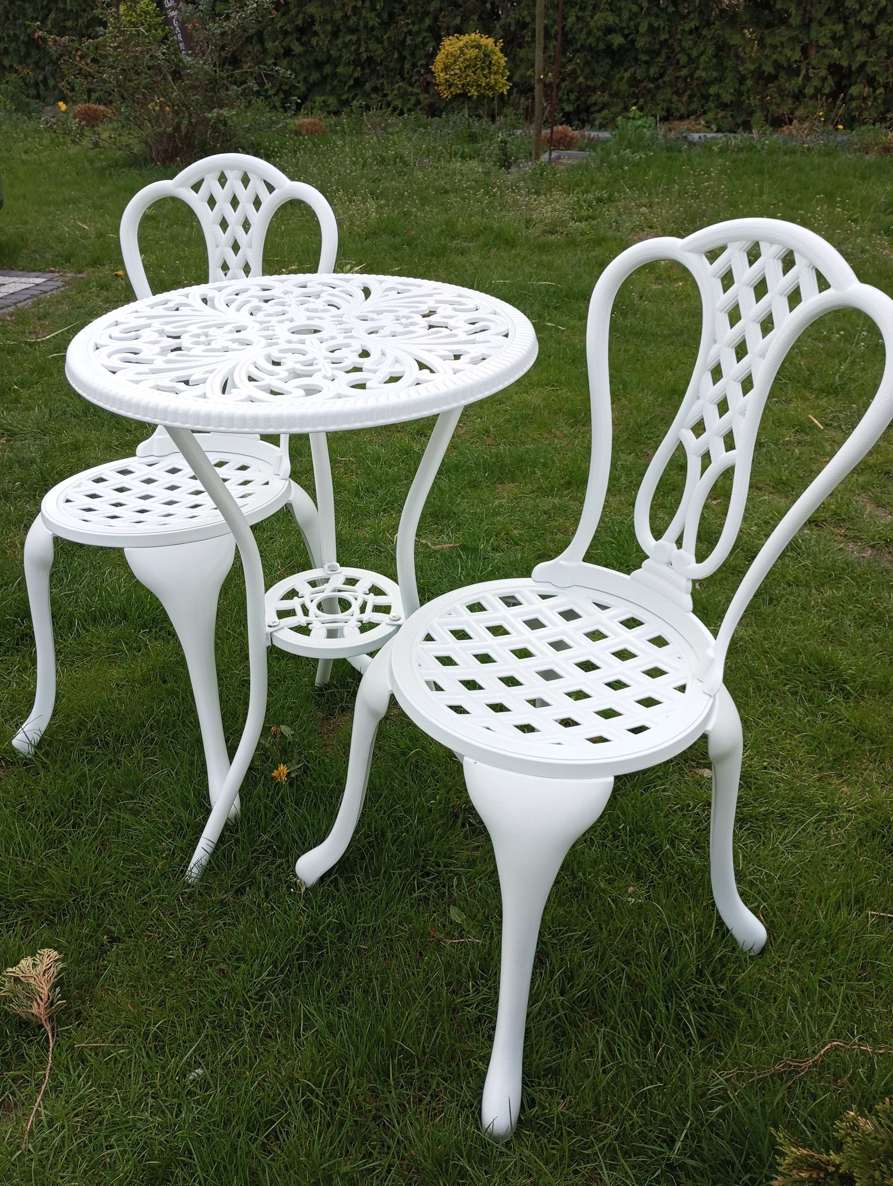 Meble aluminium,białe meble ogrodowe,stylowe białe meble ogrodowe