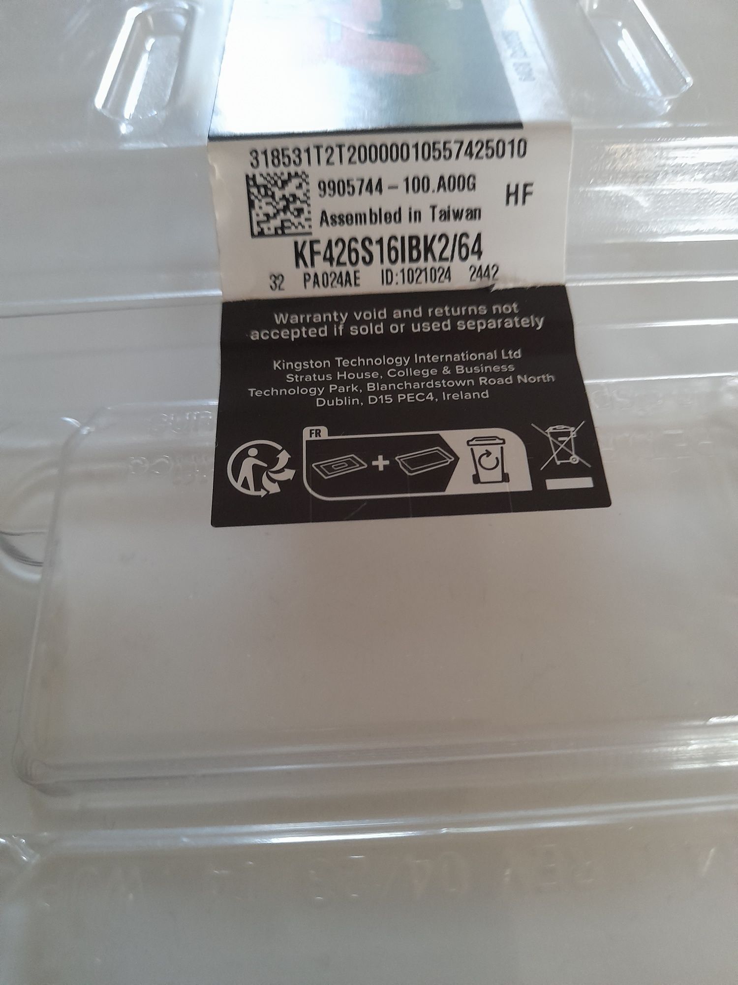 DDR4, 2x32gb Kingston FURY gamingowa