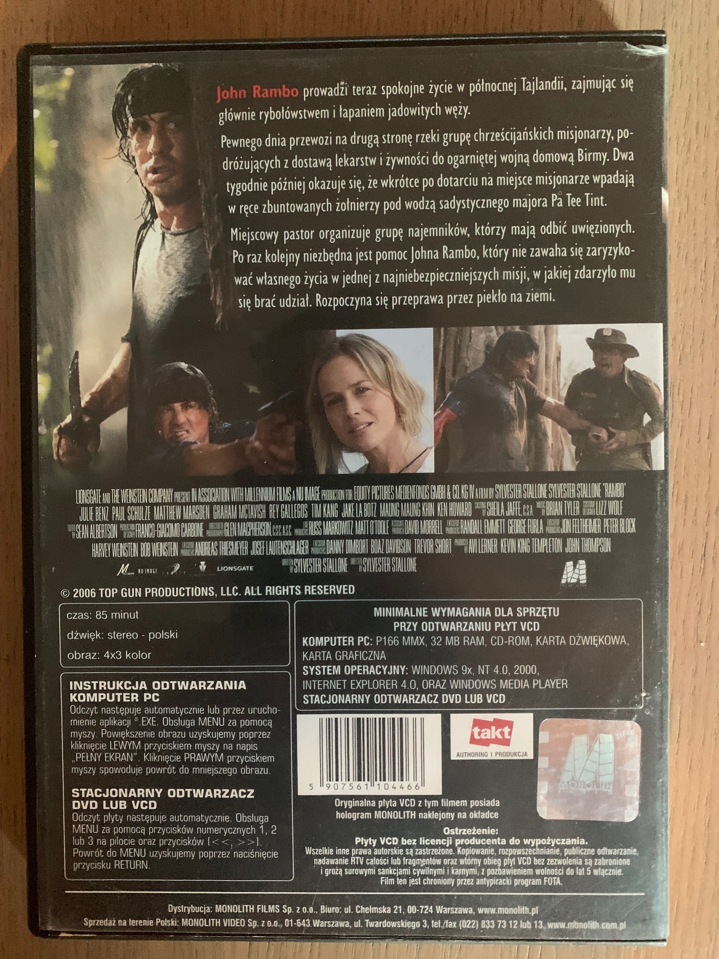 Sprzedam zestaw 5 filmów na DVD, 2 filmów na VCD