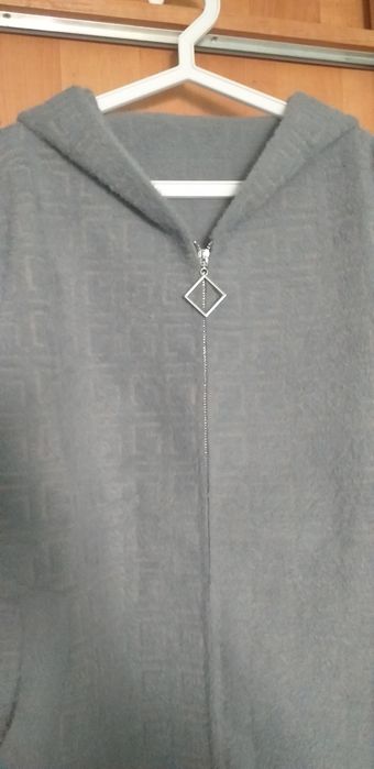 Kurtka płaszcz alpaka wzór versace szara nowa M 38 L 40 XL 42 XXL 44