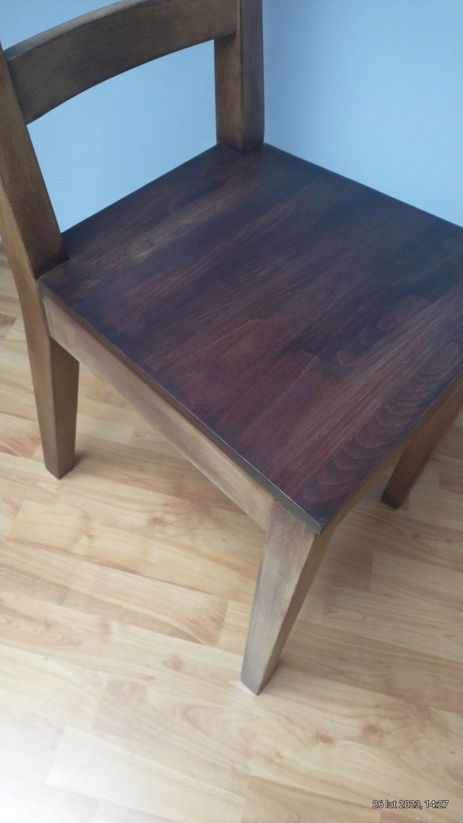 Krzesło z twardego bukowego drewna