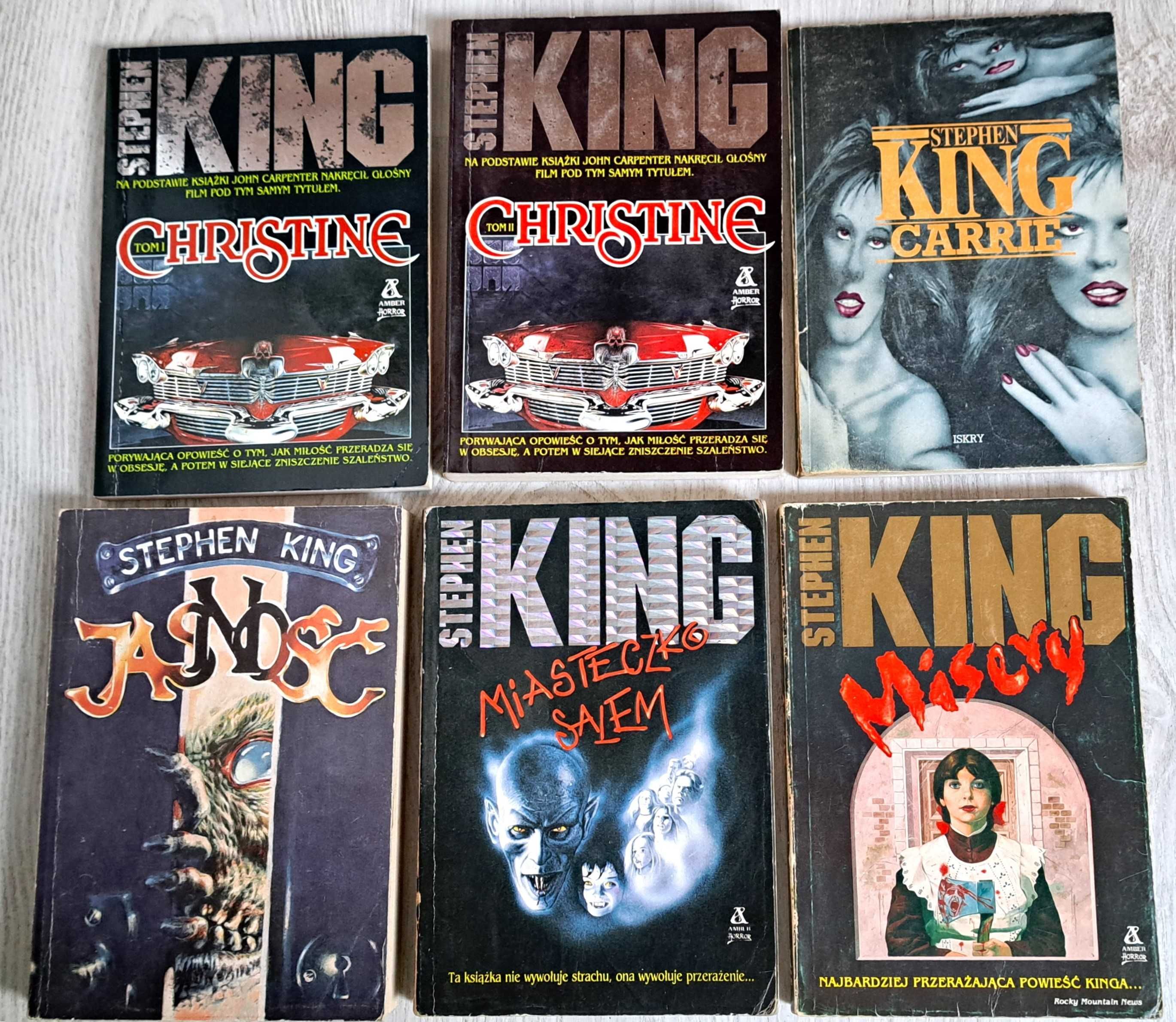 Stephen King Christine 2 tomy Miasteczko Salem Misery Jasność Carrie