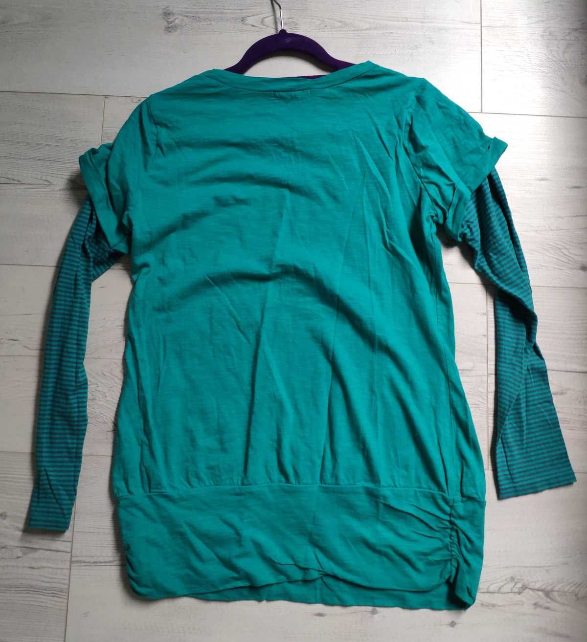 Podwójna bluzka sportowa zielona 42