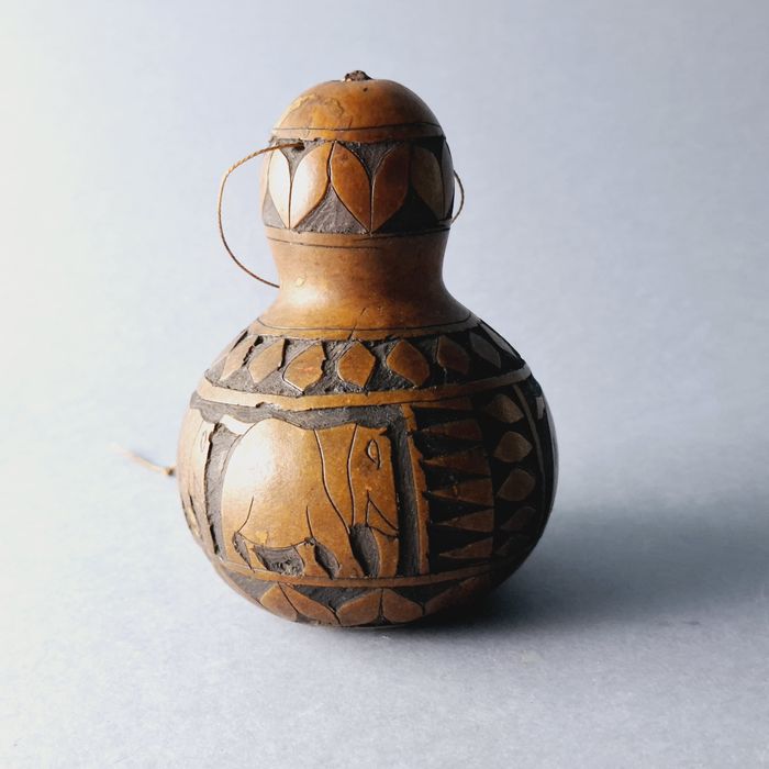 afryka ręcznie zdobiona tykwa słonie nosorożce