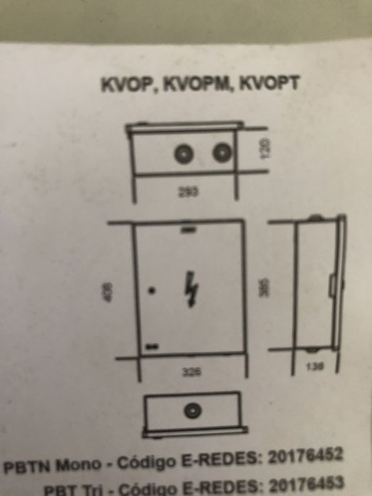 Caixa contador eletricidade