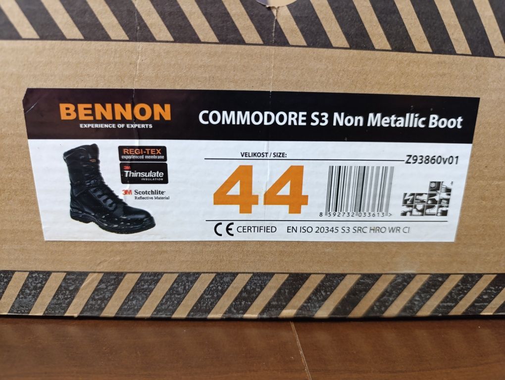 BENNON COMMODORE S3 buty taktyczne, robocze r.44