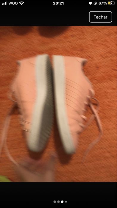 Tenis adidas rosa e branco