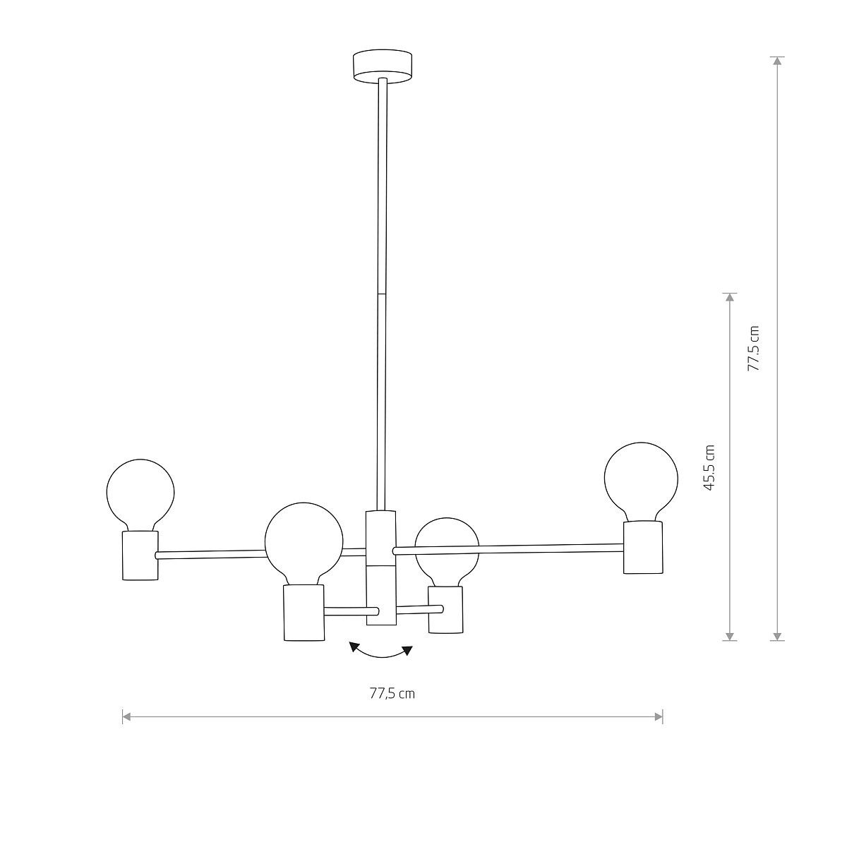 Lampa RADIUS black IV 7931 Nowodvorski