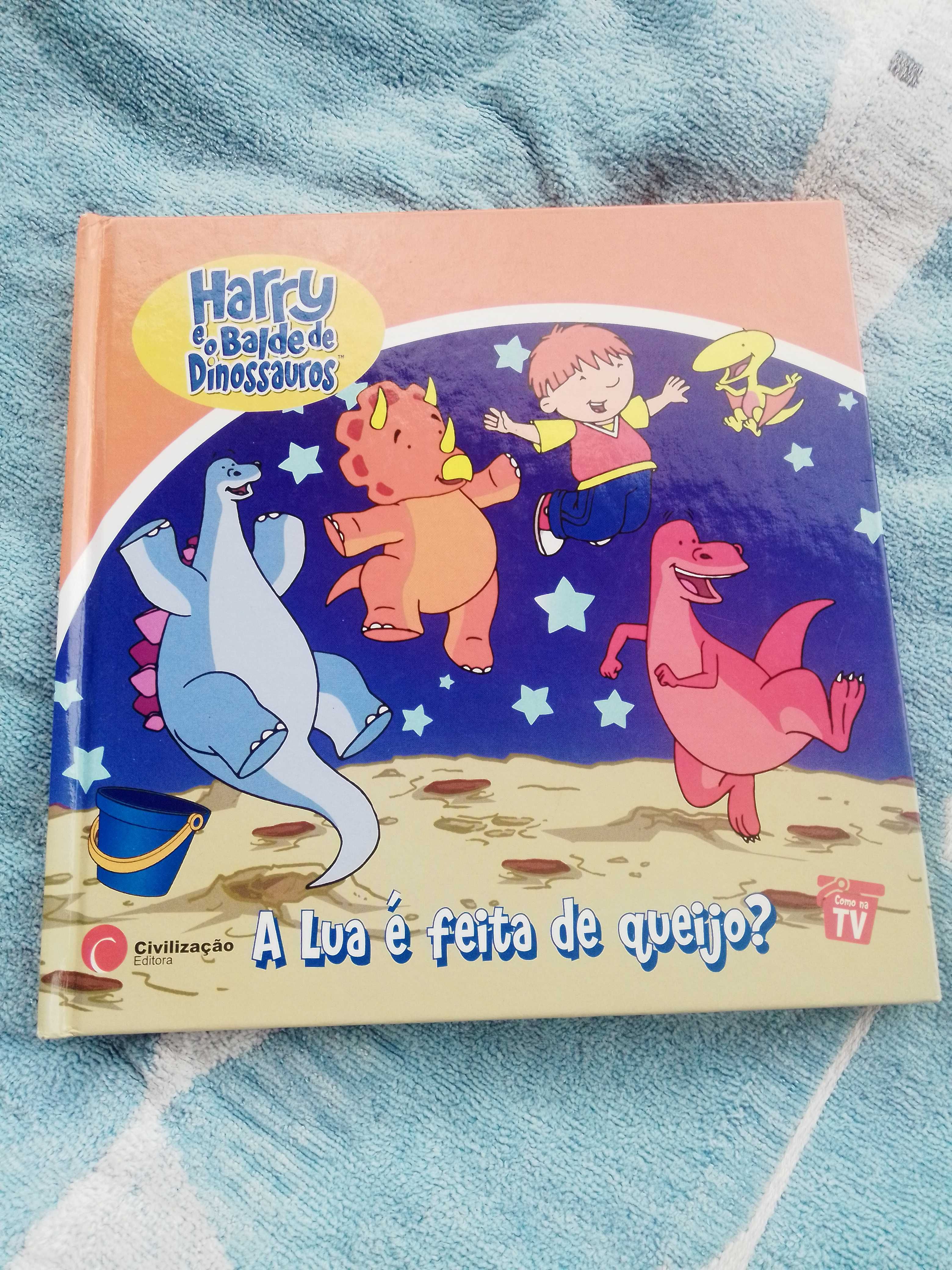 Livro Infantil Harry e o Balde de Dinossauros-A Lua é feita de queijo?