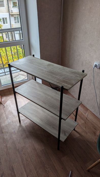 Стелаж VANDBORG З полиці дуб/чорний