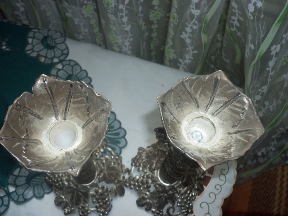 Мельхіорові підсвічники на 1 свічку