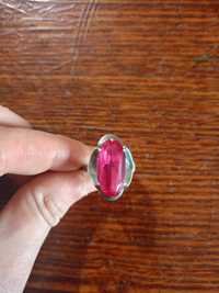 Кольцо серебряное с настоящим рубином