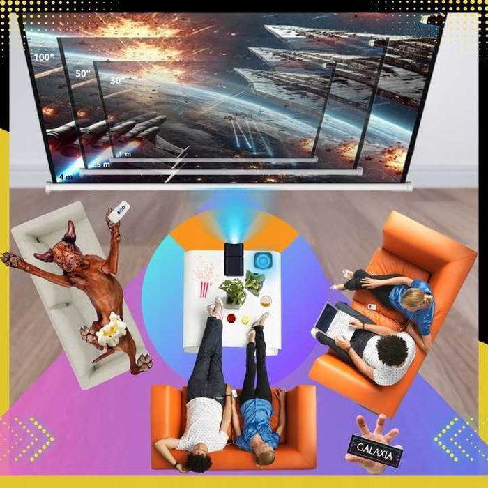 Projektor Rzutnik Mini Przenośny Android Led Wifi FULL HD Smart TV