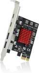 ELUTENG 4 porty USB 3.1 PCI Express karta rozsze 2 x USB C, 2 x USB A