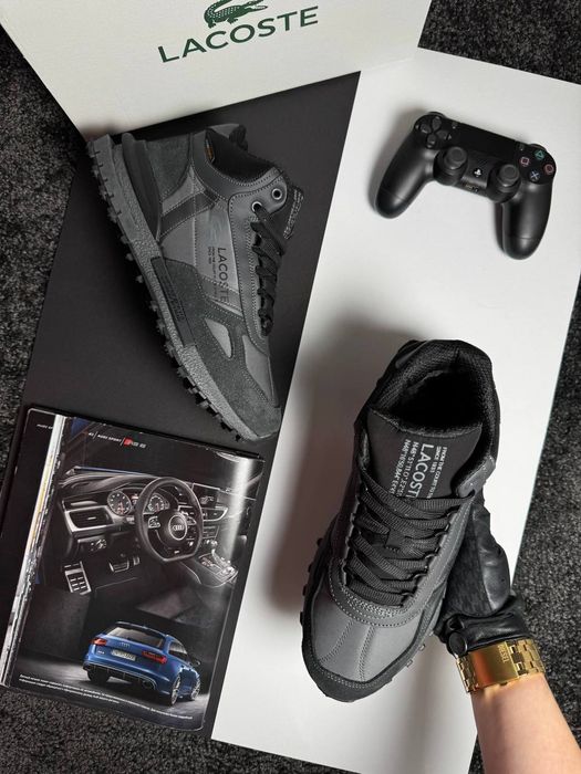 Кросівки чоловічі зимові Lacoste Elite Active High Fur 41-46р на хутрі